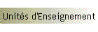 Unités d'Enseignement